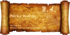 Márky András névjegykártya